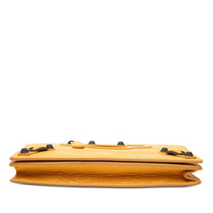 バレンシアガ ジャイアント シティ チェーンウォレット ショルダーバッグ 444056 イエロー レザー レディース BALENCIAGA 【中古】