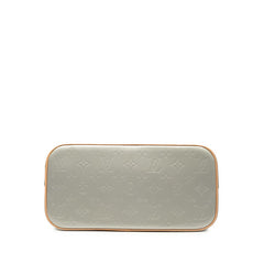 ルイ ヴィトン モノグラム ヴェルニ ヒューストン トートバッグ ハンドバッグ M91053 グリ シルバー パテントレザー レディース LOUIS VUITTON 【中古】