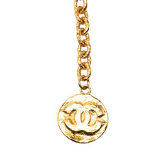 シャネル ココマーク チェーン ベルト ゴールド メッキ フェイクパール レディース CHANEL 中古