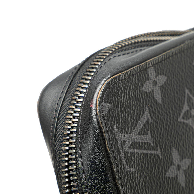 ルイ ヴィトン モノグラム エクリプス ジッピー XL ラウンドファスナー 長財布 M61698 ブラック PVC レザー メンズ LOUIS VUITTON 【中古】