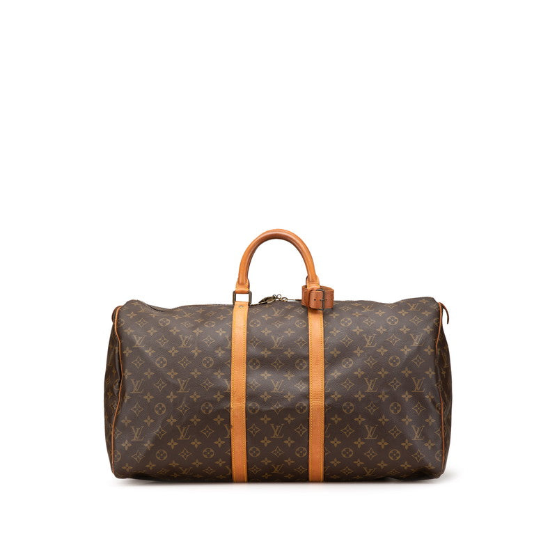 ルイ ヴィトン モノグラム キーポル55 ボストンバッグ M41424 ブラウン PVC レザー レディース LOUIS VUITTON 【中古】
