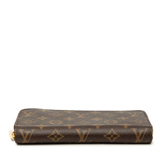 ルイ ヴィトン モノグラム ジッピーウォレット ラウンドファスナー 長財布 M60017 ブラウン PVC レザー レディース LOUIS VUITTON 【中古】