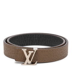 ルイ ヴィトン ブレスレット リバーシブル 2連 グレージュ グレー レザー レディース LOUIS VUITTON 【中古】
