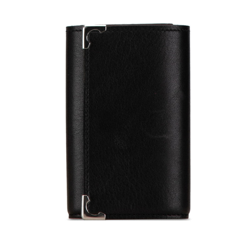 カルティエ マストライン 6連 キーケース ブラック レザー レディース CARTIER 【中古】