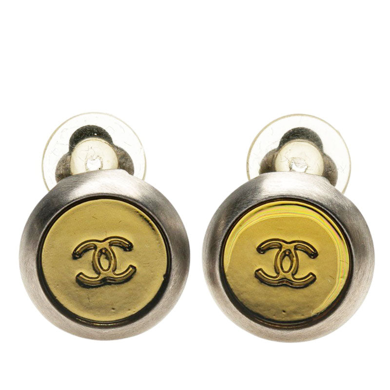 シャネル ココマーク イヤリング シルバー イエロー メタル レディース CHANEL 【中古】