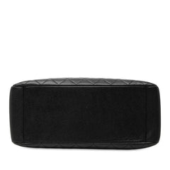 シャネル マトラッセ ココマーク ハンドバッグ トートバッグ ブラック キャビアスキン レディース CHANEL 【中古】