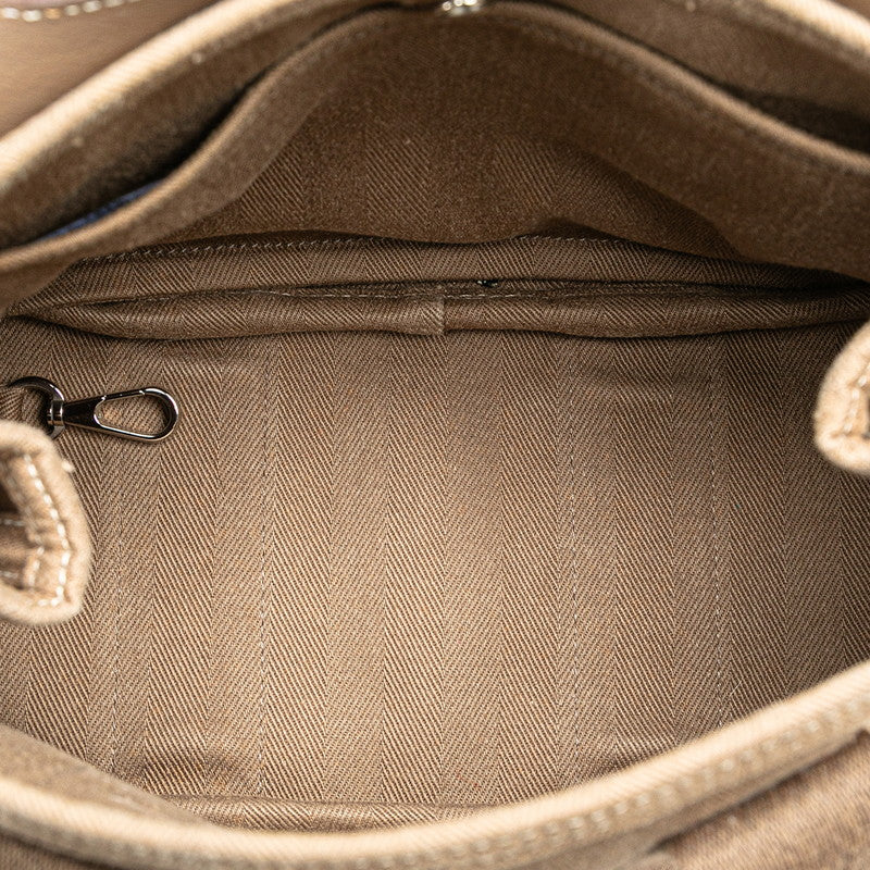 エルメス ヴァルパライソPM ハンドバッグ エトゥープ グレージュ トワルシェブロン スイフト レディース HERMES 【中古】