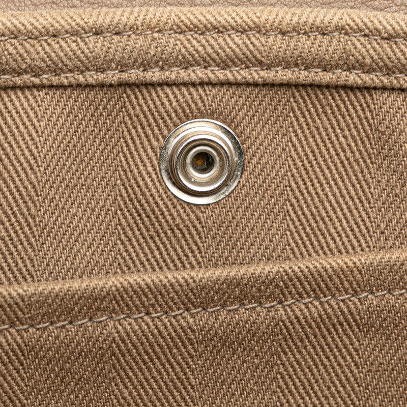 エルメス ヴァルパライソPM ハンドバッグ エトゥープ グレージュ トワルシェブロン スイフト レディース HERMES 【中古】