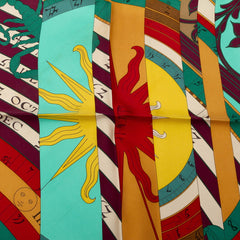 エルメス カレ90 ASTROLOGIE NOUVELLE 新たなる占星術 スカーフ マルチカラー シルク レディース HERMES 【中古】