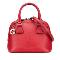 グッチ インターロッキングG ハンドバッグ ショルダーバッグ 2WAY 449661 レッド レザー レディース GUCCI 【中古】