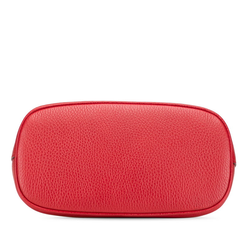 グッチ インターロッキングG ハンドバッグ ショルダーバッグ 2WAY 449661 レッド レザー レディース GUCCI 【中古】