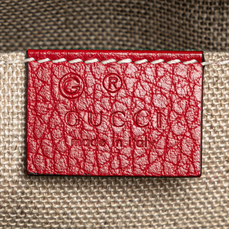 グッチ インターロッキングG ハンドバッグ ショルダーバッグ 2WAY 449661 レッド レザー レディース GUCCI 【中古】