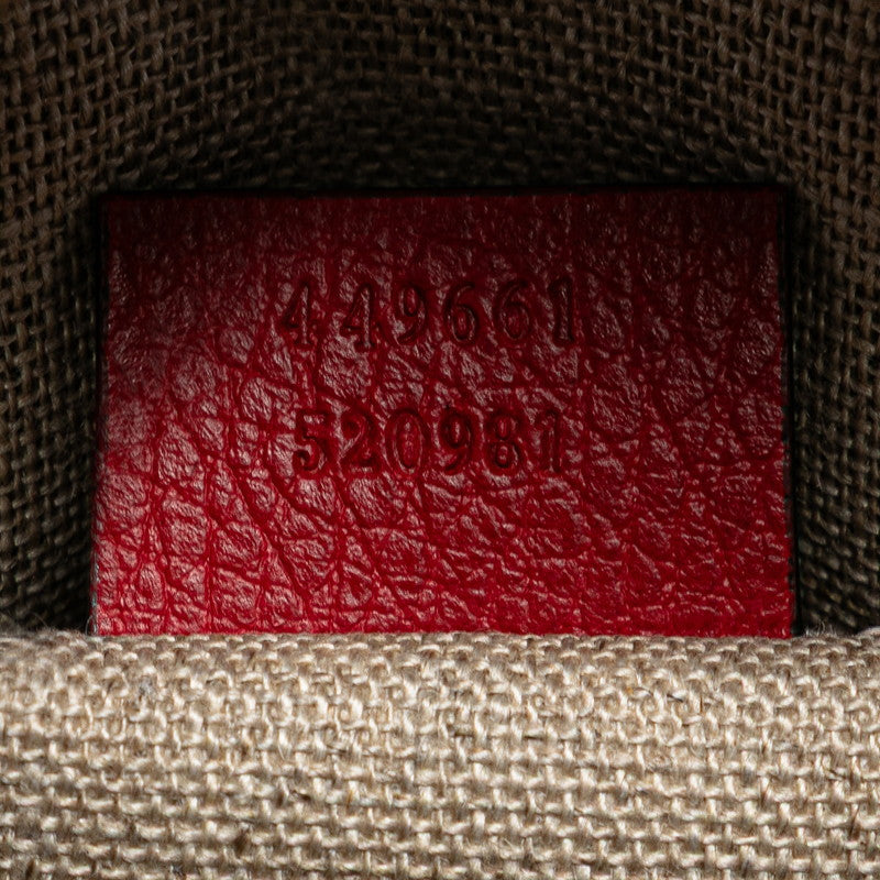 グッチ インターロッキングG ハンドバッグ ショルダーバッグ 2WAY 449661 レッド レザー レディース GUCCI 【中古】