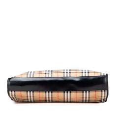 バーバリー ノバチェック シャドーホース ガーメントケース スーツケース ベージュ ブラック キャンバス レザー レディース BURBERRY 【中古】