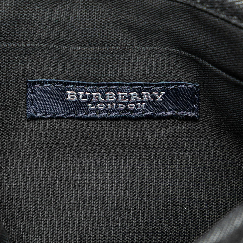 バーバリー ノバチェック 斜め掛け ショルダーバッグ ブラック ベージュ デニム レディース BURBERRY 【中古】