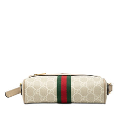 グッチ オフィディア GGスプリーム 斜め掛け ショルダーバッグ ミニバッグ 517350 ベージュ レザー PVC レディース GUCCI 【中古】