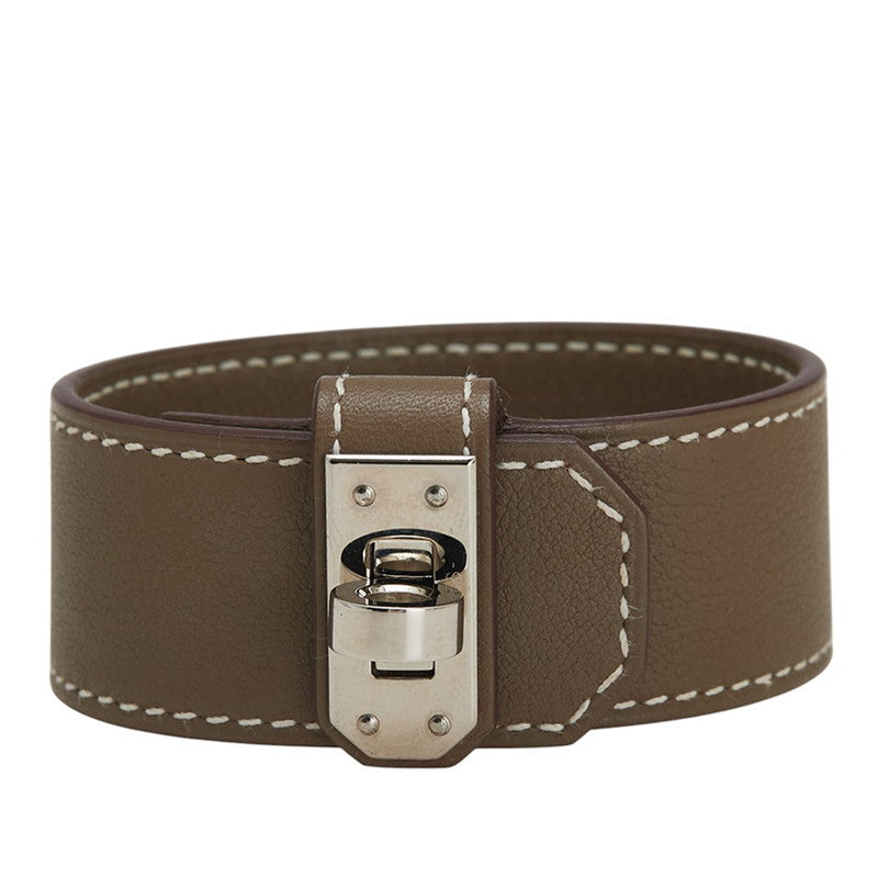 エルメス ケリー ツイストPM T2 ブレスレット バングル エトゥープ グレージュ ヴォースイフト レディース HERMES 【中古】