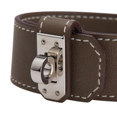 エルメス ケリー ツイストPM T2 ブレスレット バングル エトゥープ グレージュ ヴォースイフト レディース HERMES 【中古】