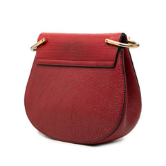 クロエ ドリュー チェーン ショルダーバッグ レッド ゴールド金具 レザー レディース Chloe 【中古】