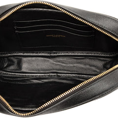 サンローラン ルー フリンジ チェーン ショルダーバッグ カメラバッグ ブラック レザー レディース SAINT LAURENT 【中古】