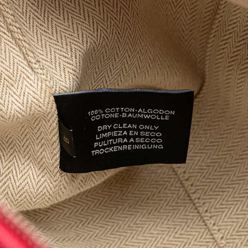 エルメス ブリッドアブラックGM ハンドバッグ ハイビスカス ピンク系 キャンバス レディース HERMES 【中古】