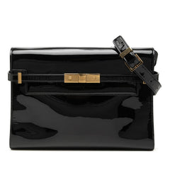 サンローラン マンハッタン ショルダーバッグ 579271 ブラック パテントレザー レディース SAINT LAURENT 中古
