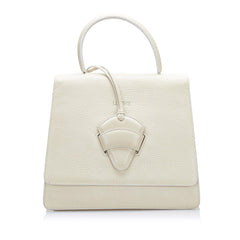 ロエベ バルセロナ ハンドバッグ ショルダーバッグ 2WAY ベージュ ホワイト レザー レディース LOEWE 【中古】