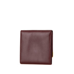 カルティエ マストライン コインケース 小銭入れ ワインレッド ゴールド レザー レディース CARTIER 【中古】