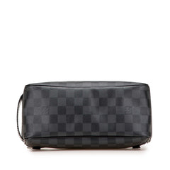 ルイ ヴィトン ダミエ グラフィット トワレポーチ ハンドバッグ N47625 ブラック PVC レザー メンズ LOUIS VUITTON 【中古】