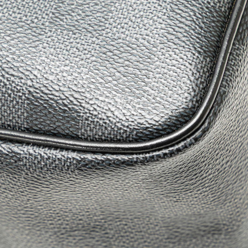 ルイ ヴィトン ダミエ グラフィット トワレポーチ ハンドバッグ N47625 ブラック PVC レザー メンズ LOUIS VUITTON 【中古】