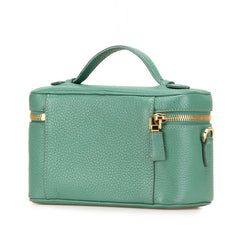 プラダ ロゴ バニティバッグ ショルダーバッグ 2WAY 1BH202 グリーン レザー レディース PRADA 【中古】
