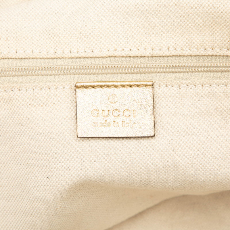 グッチ GGキャンバス スーキー ハンドバッグ ショルダーバッグ 2WAY 223974 ベージュ ゴールド キャンバス レザー レディース GUCCI 【中古】