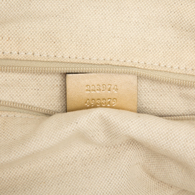 グッチ GGキャンバス スーキー ハンドバッグ ショルダーバッグ 2WAY 223974 ベージュ ゴールド キャンバス レザー レディース GUCCI 【中古】