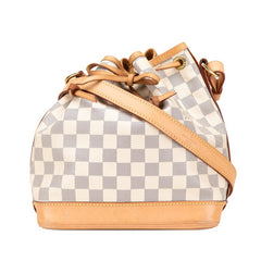 ルイ ヴィトン ダミエ アズール ノエBB 斜め掛け ショルダーバッグ N41220 ホワイト PVC レザー レディース LOUIS VUITTON 【中古】