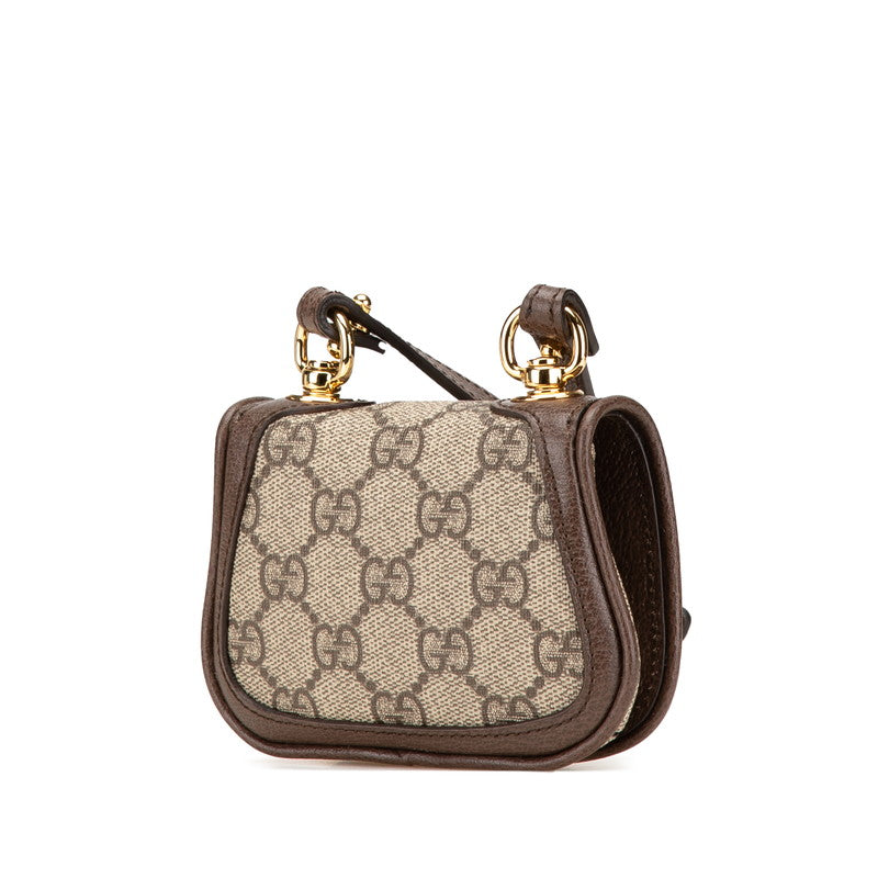 グッチ GGスプリーム インターロッキングG ブロンディ ショルダーバッグ 698635 ブラウン PVC レザー レディース GUCCI 【中古】