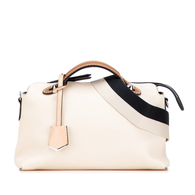 フェンディ バイザウェイ スモール ハンドバッグ ショルダーバッグ 2WAY 8BL1241 ベージュ ブラウン レザー レディース FENDI 【中古】