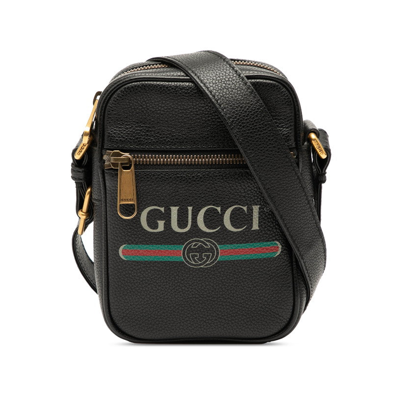 グッチ シェリーライン ショルダーバッグ 574803 ブラック マルチカラー レザー レディース GUCCI 【中古】