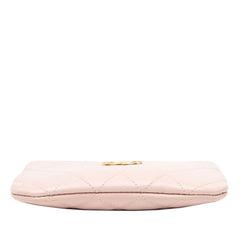 シャネル ココマーク マトラッセ ポーチ 小物入れ ピンク キャビアスキン レディース CHANEL 【中古】