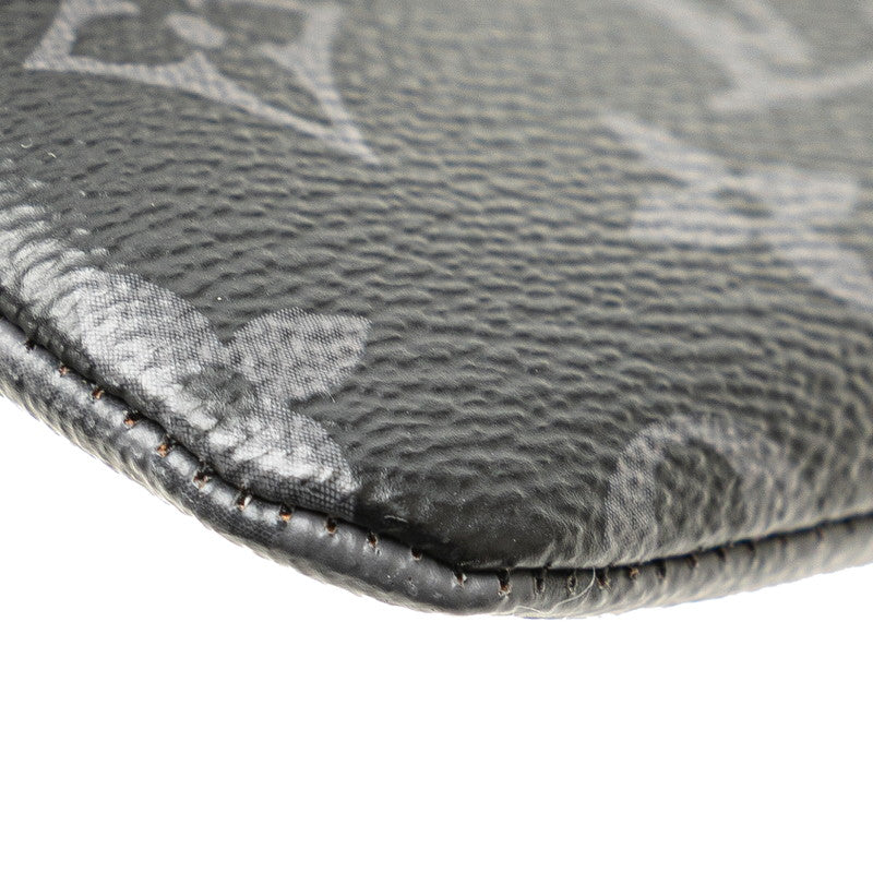 ルイ ヴィトン モノグラム エクリプス ポシェット クレ リバース コインケース M80905 グレー PVC レザー メンズ LOUIS VUITTON 【中古】