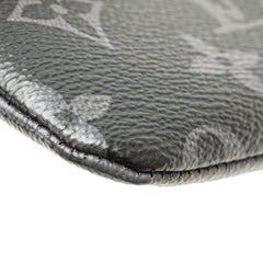 ルイ ヴィトン モノグラム エクリプス ポシェット クレ リバース コインケース M80905 グレー PVC レザー メンズ LOUIS VUITTON 【中古】