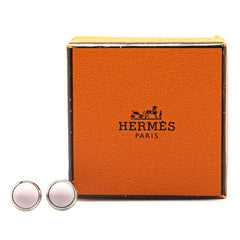 エルメス エクリプス ピアス シルバー ライトピンク メタル レディース HERMES 【中古】