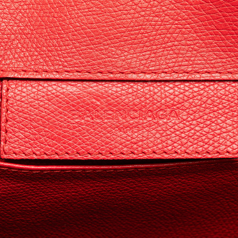 バレンシアガ ザ ペーパー ミニ トートバッグ ショルダーバッグ 2WAY 399531 レッド レザー レディース BALENCIAGA 【中古】