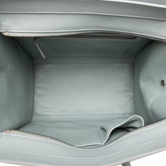 セリーヌ ラゲージ ミディアムショッパー ハンドバッグ トートバッグ グレー レザー レディース CELINE 【中古】