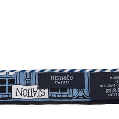 エルメス ツイリードール キャンディ パリステーション スカーフ ネイビー マルチカラー シルク レディース HERMES 【中古】