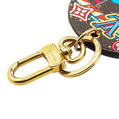 ルイ ヴィトン モノグラム ポルトクレ イリュストレ ヴィヴィエンヌ チャーム M69984 ブラウン マルチカラー PVC レザー レディース LOUIS VUITTON 【中古】