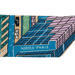 エルメス ツイリー PANTIN CITY パンタン シティ スカーフ ブラウン ブルー マルチカラー シルク レディース HERMES 【中古】