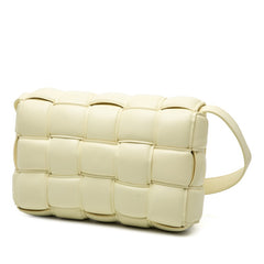 ボッテガヴェネタ マキシイントレチャート パデット カセット ショルダーバッグ イエロー レザー レディース BOTTEGAVENETA 【中古】