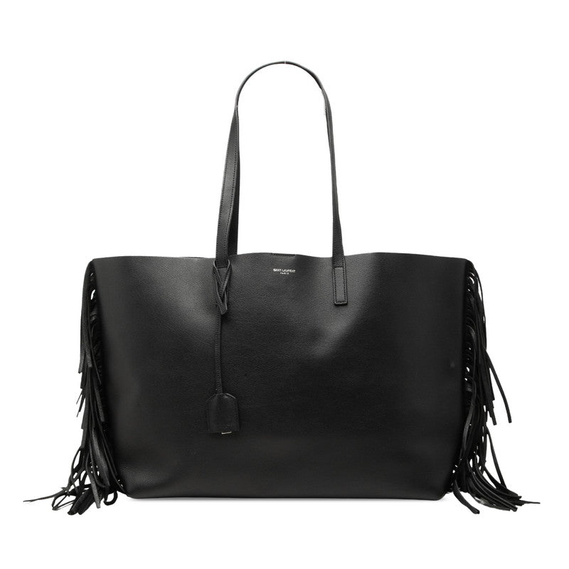 サンローラン フリンジ トートバッグ ショルダーバッグ 410666 ブラック レザー レディース SAINT LAURENT 中古