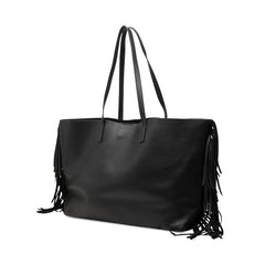 サンローラン フリンジ トートバッグ ショルダーバッグ 410666 ブラック レザー レディース SAINT LAURENT 中古