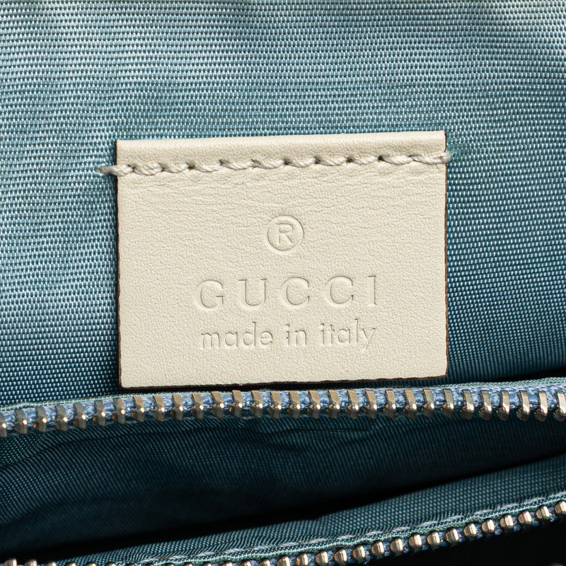 グッチ GUCCY SEGA プリント 斜め掛け ショルダーバッグ 511189 アイボリー ゴールド レザー レディース GUCCI 【中古】